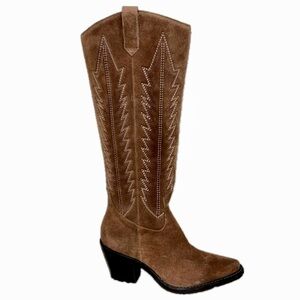 Antonio Melani Oiled Suede Tall Shaft Western Boot